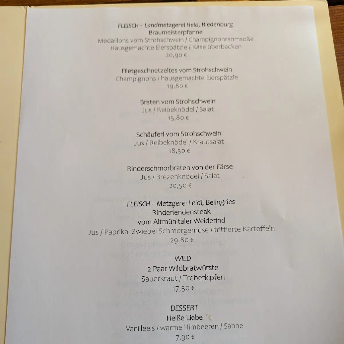 Speisekarte photo 6