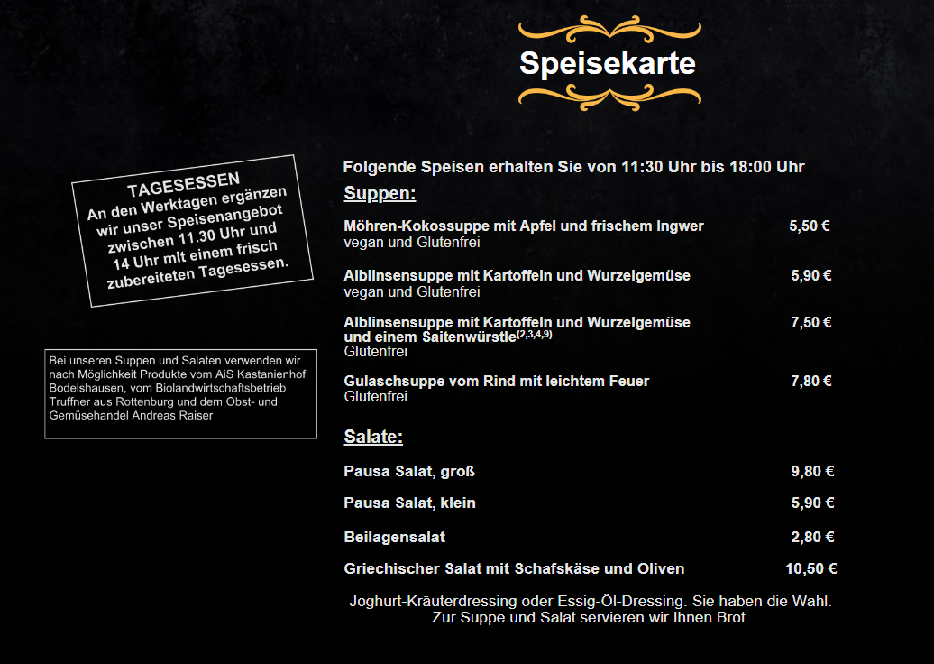 Speisekarte photo 1