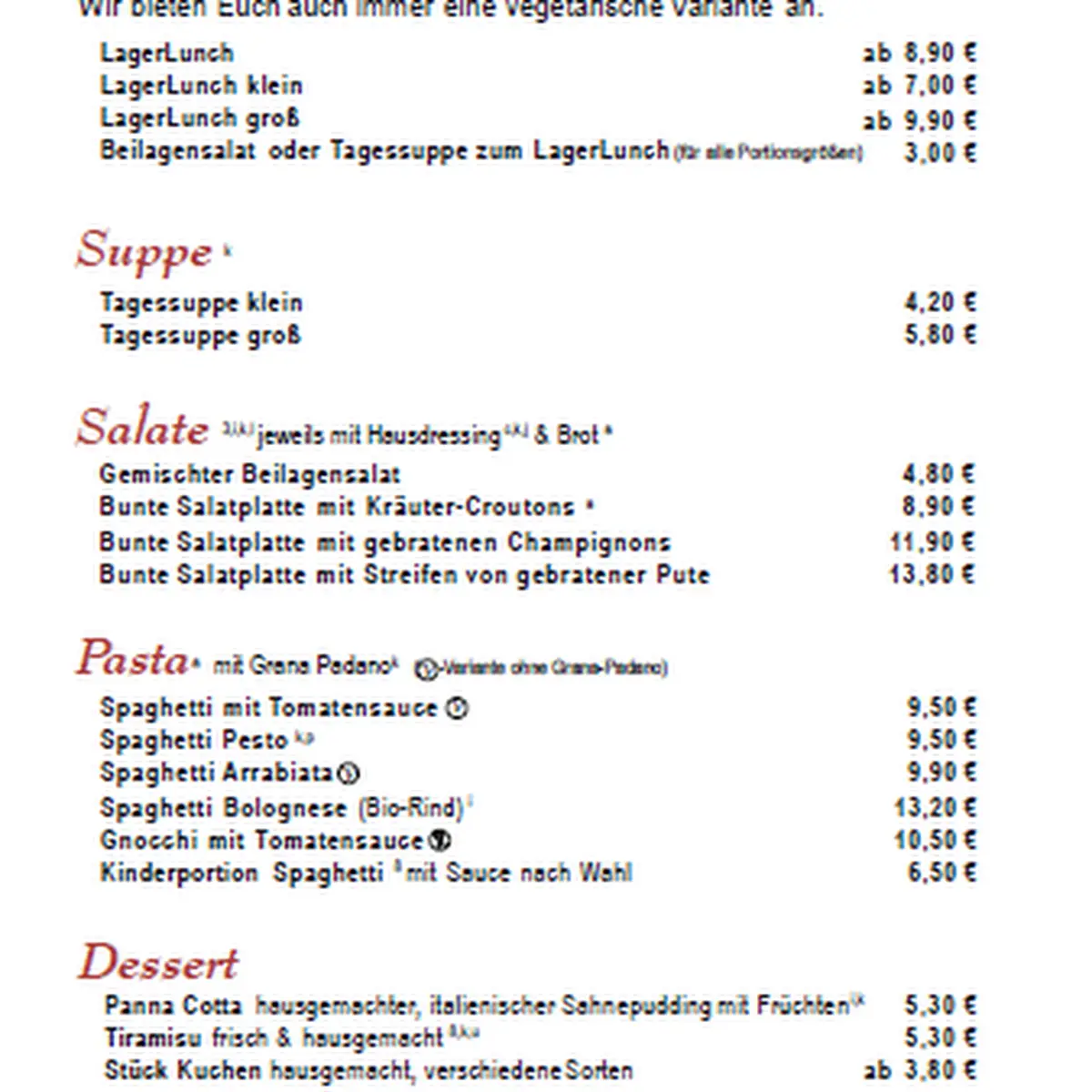 Speisekarte photo 3