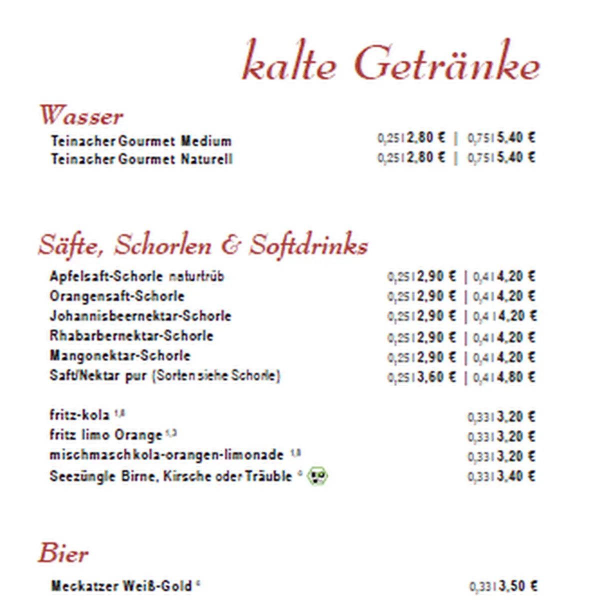Speisekarte photo 4