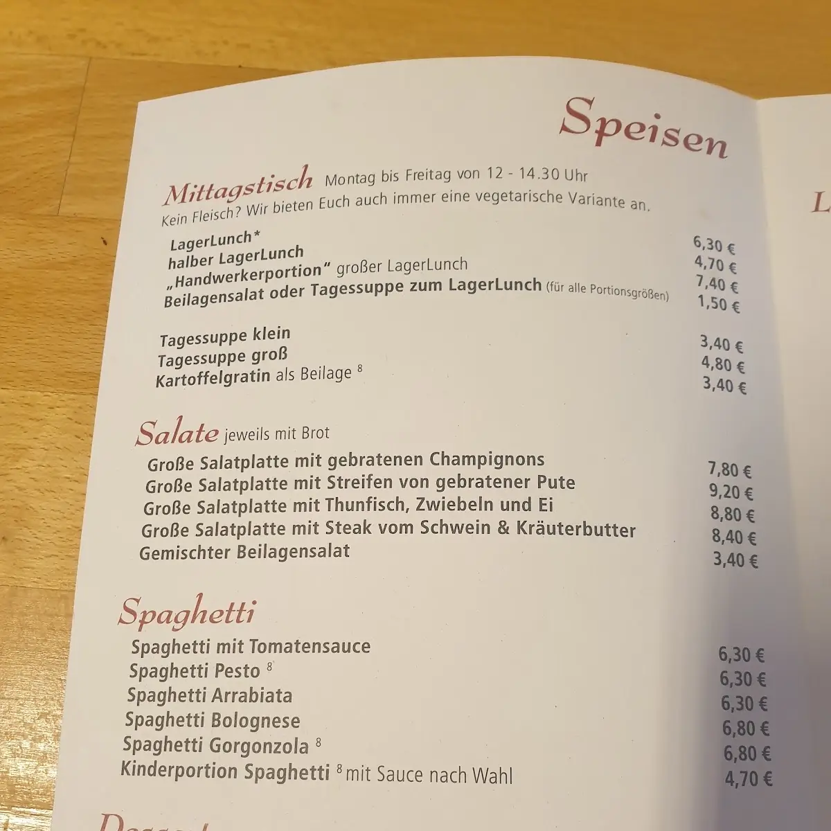 Speisekarte photo 6