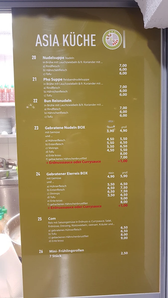 Speisekarte, CuLex Imbiss