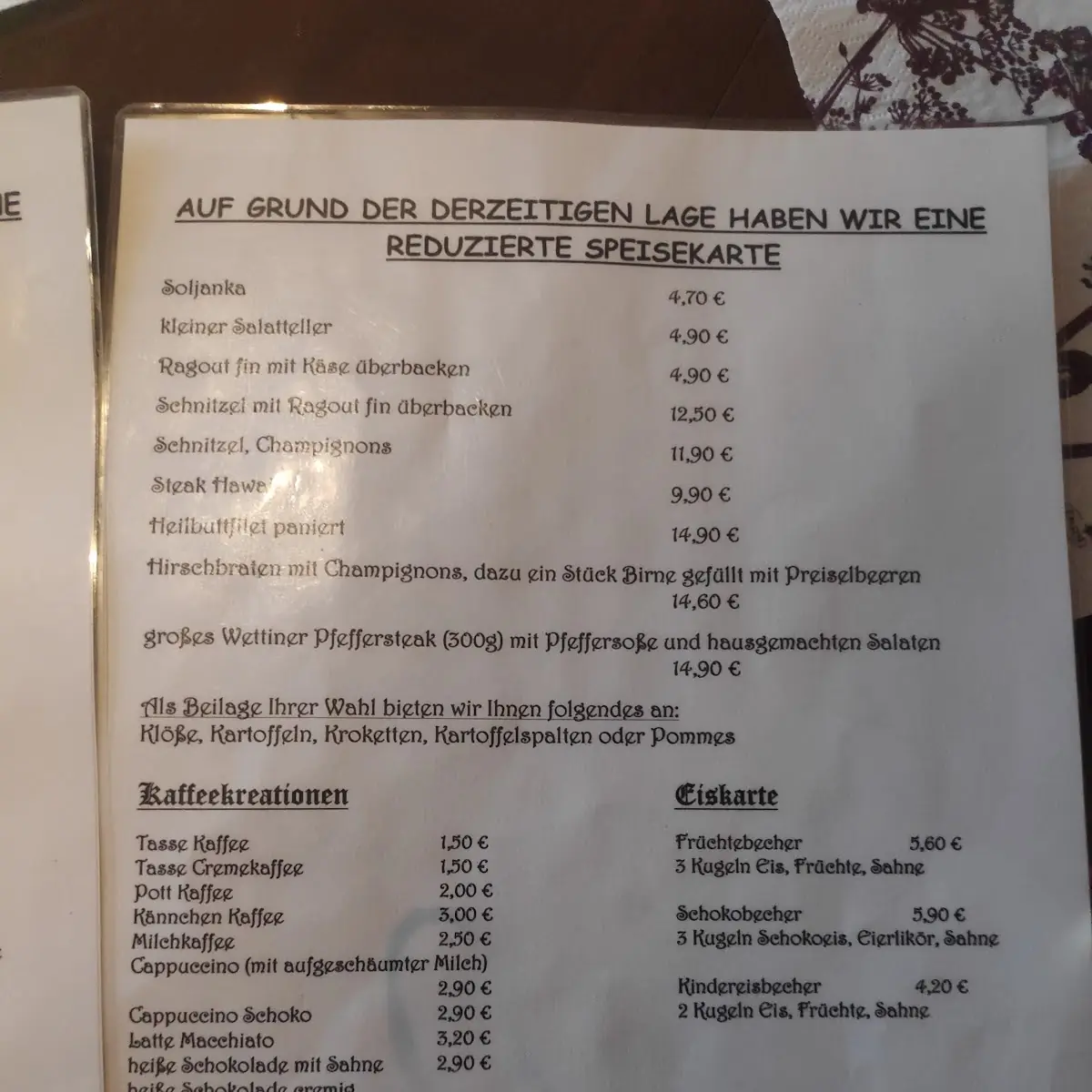 Speisekarte photo 4