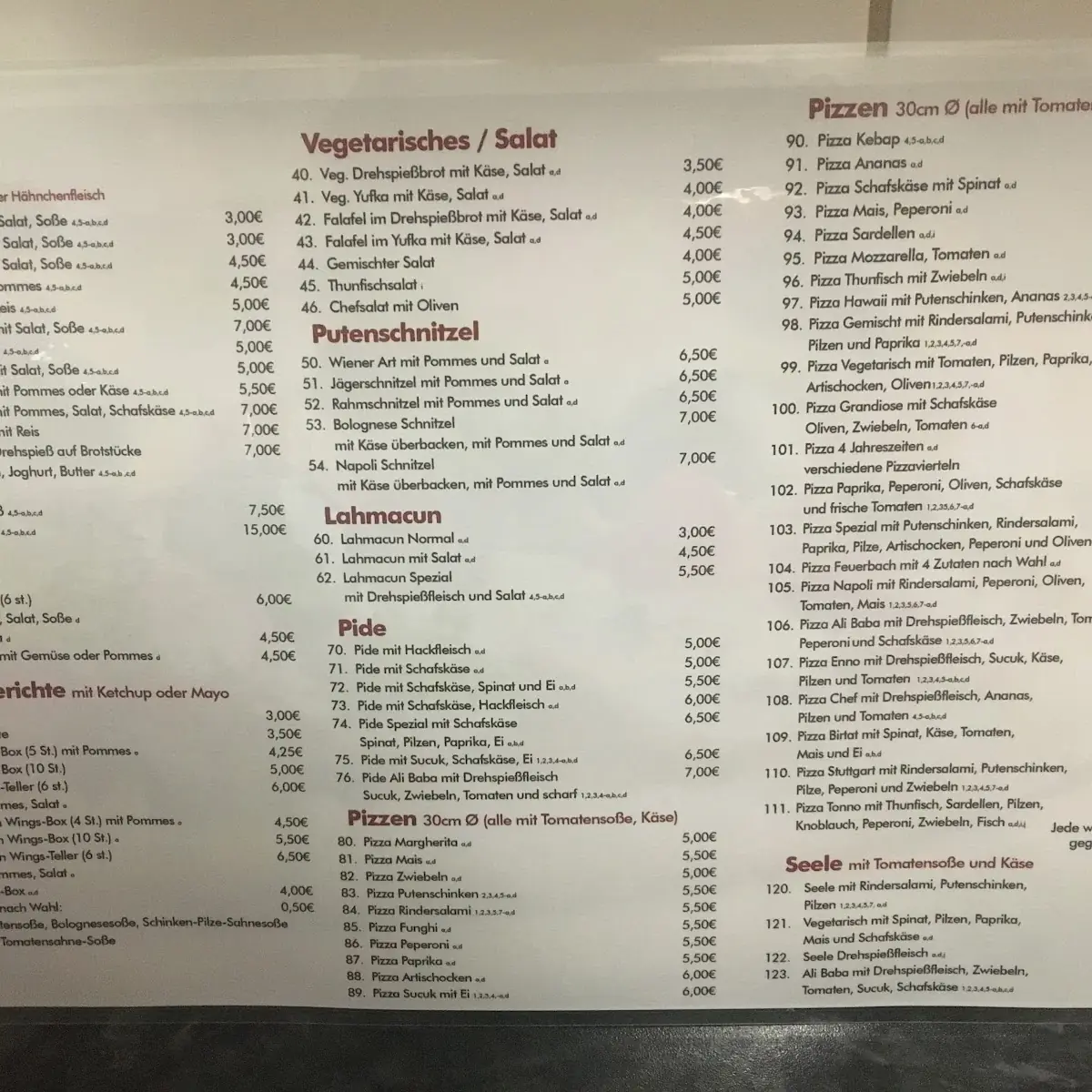 Speisekarte photo 2
