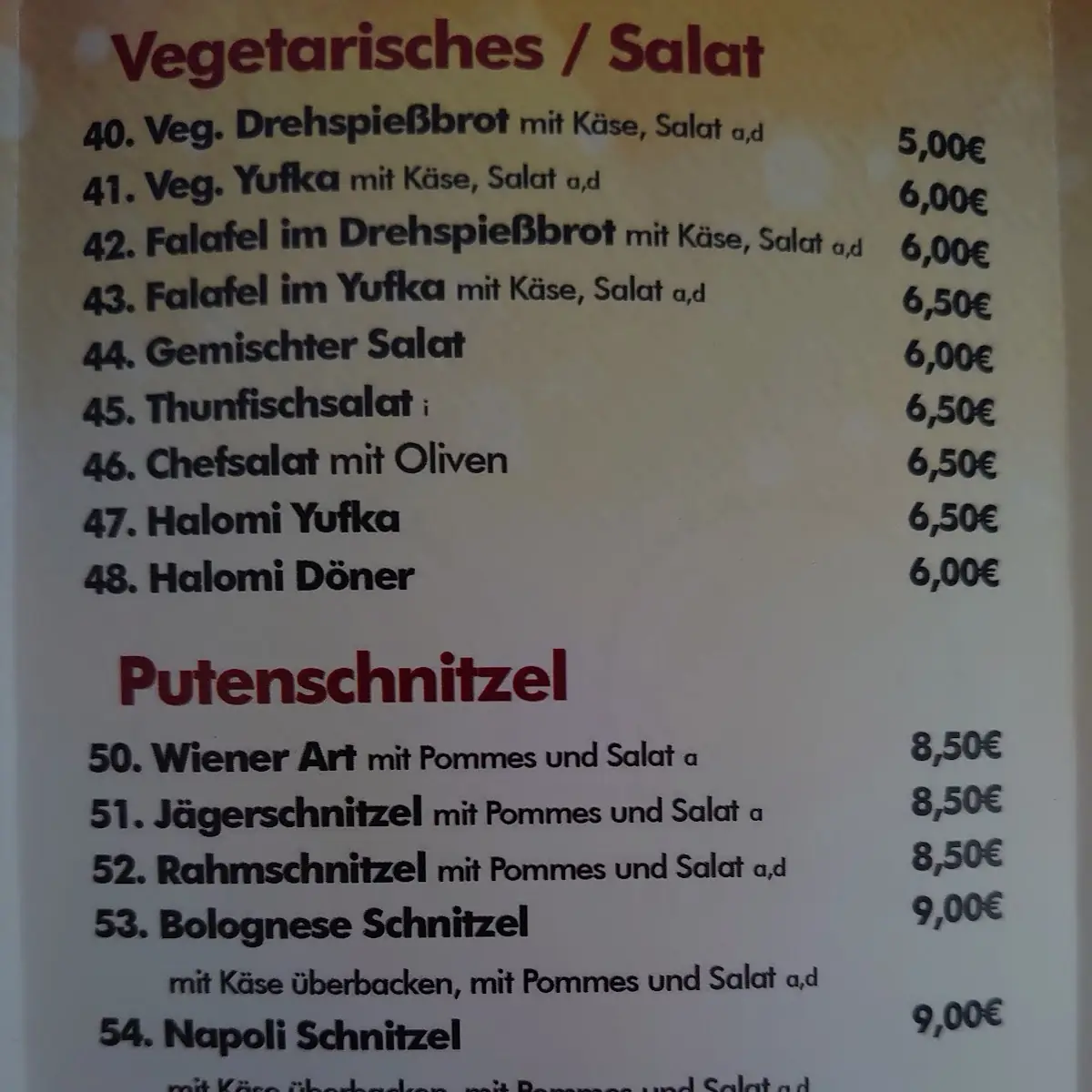 Speisekarte photo 3