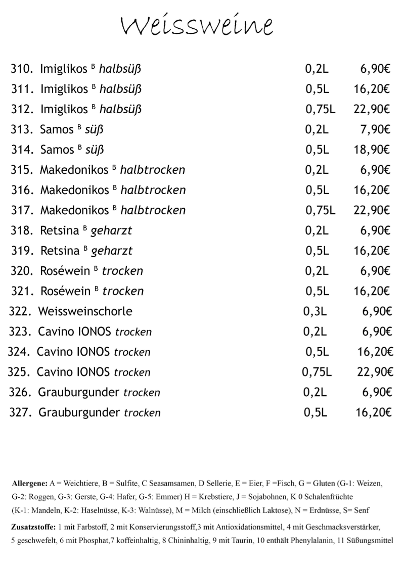 Speisekarte photo 2