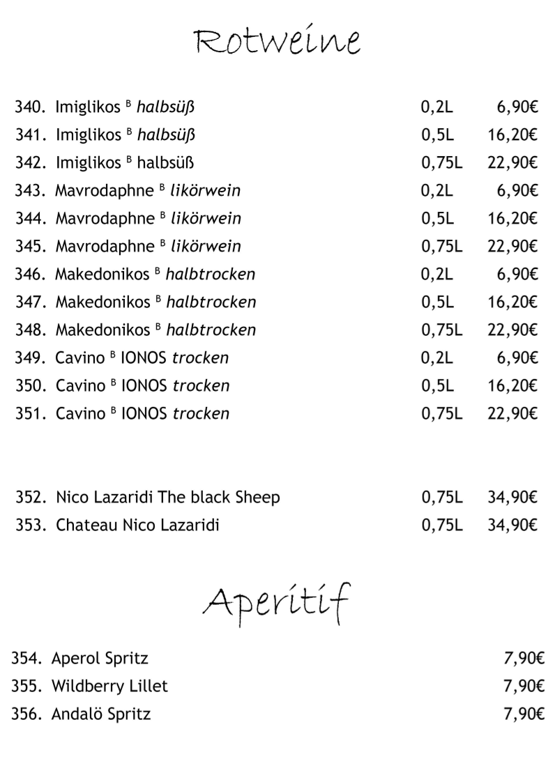 Speisekarte photo 3