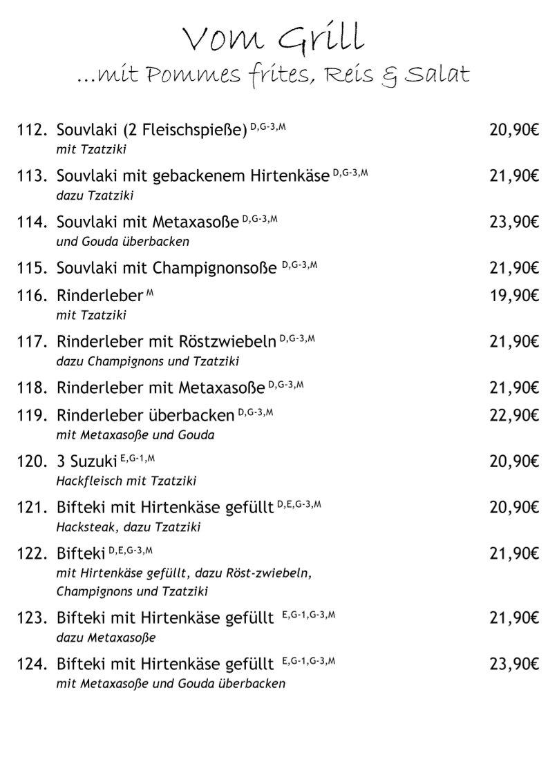 Speisekarte photo 5
