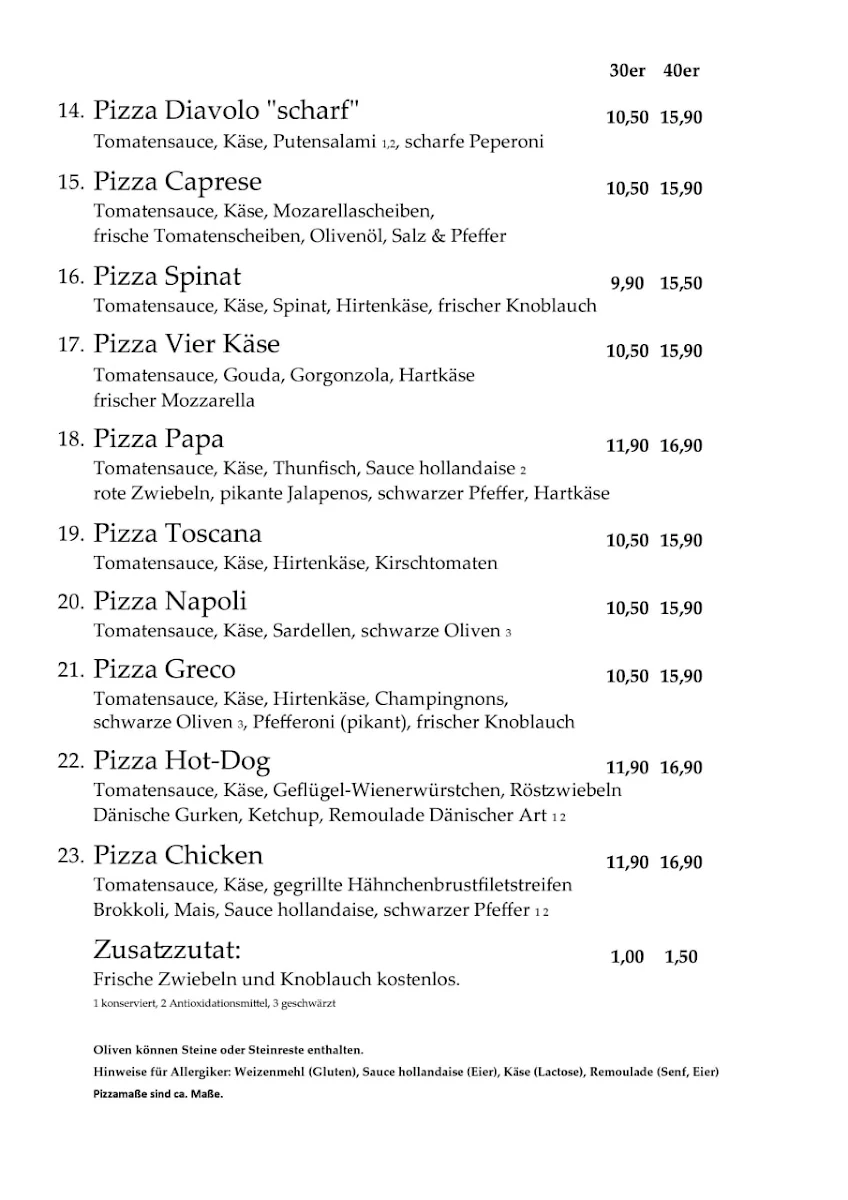Speisekarte photo 1