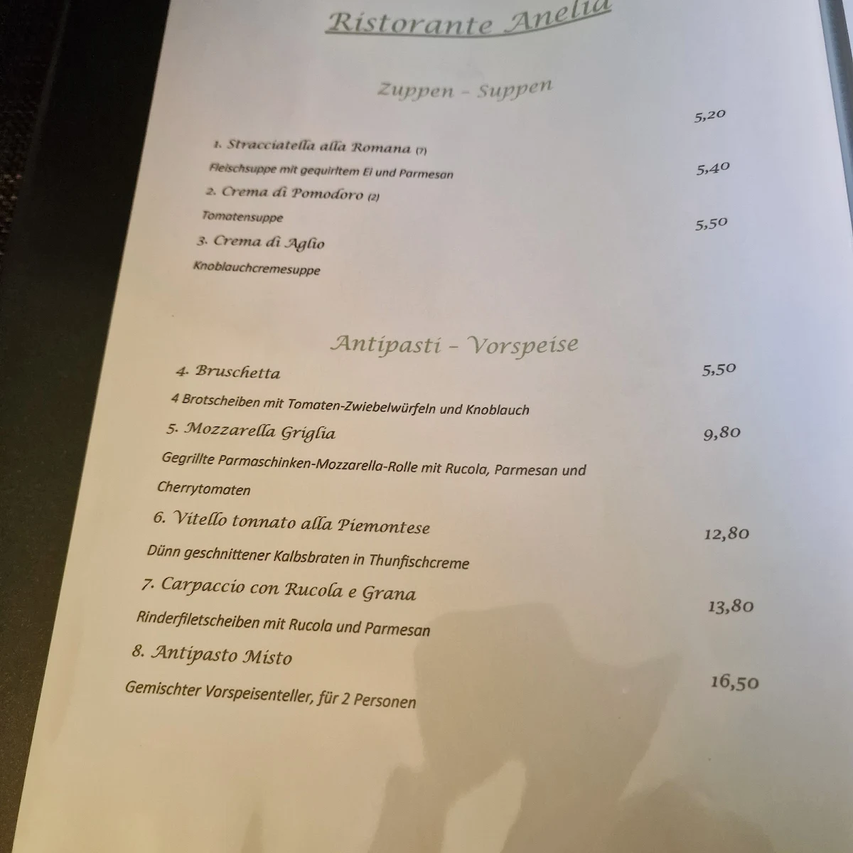 Speisekarte photo 2