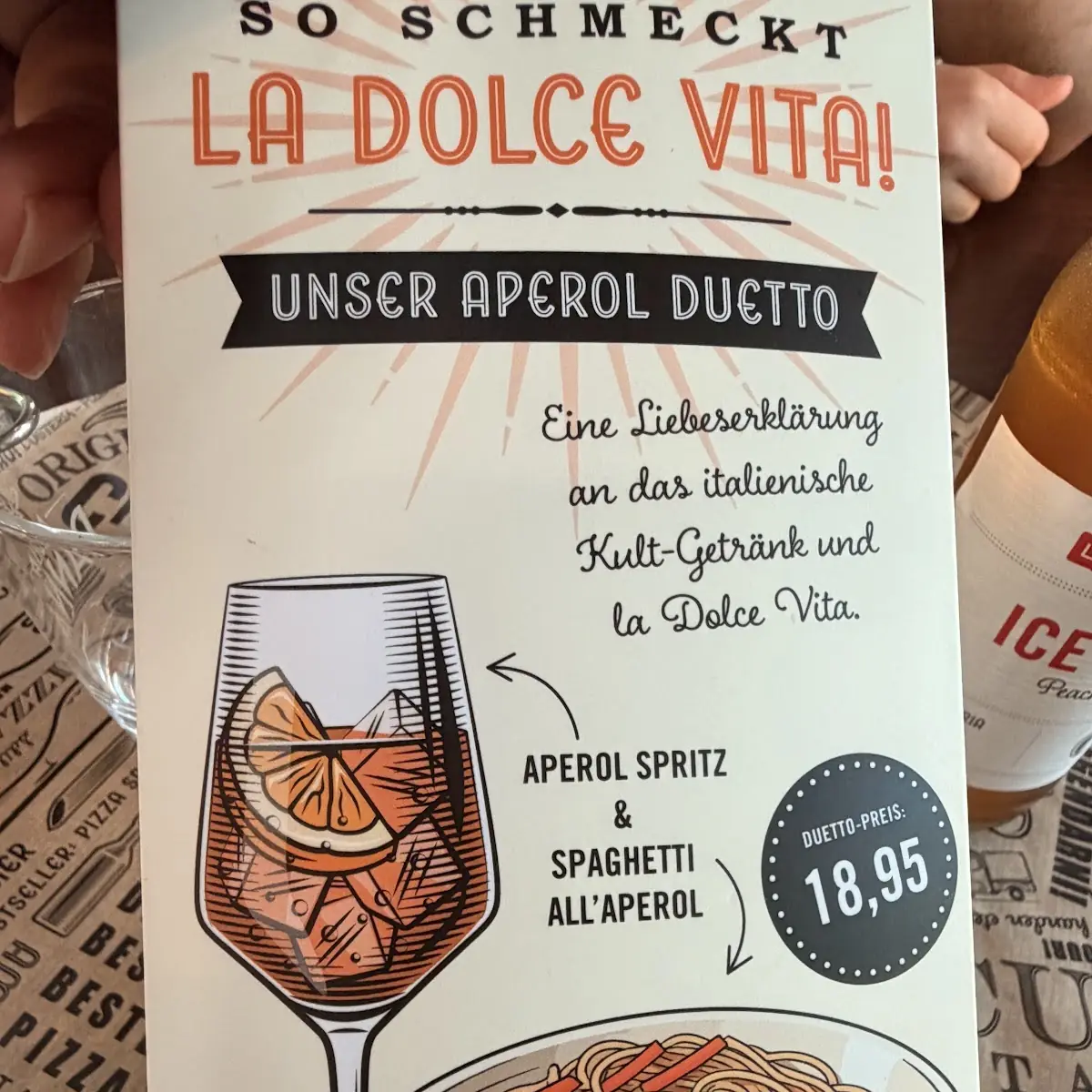 Speisekarte, L'Osteria Bornheim