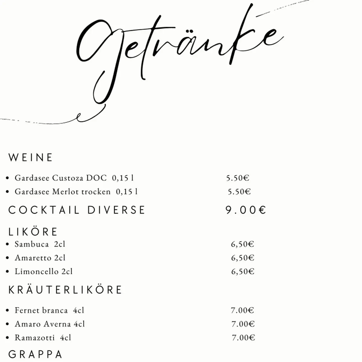 Speisekarte photo 2