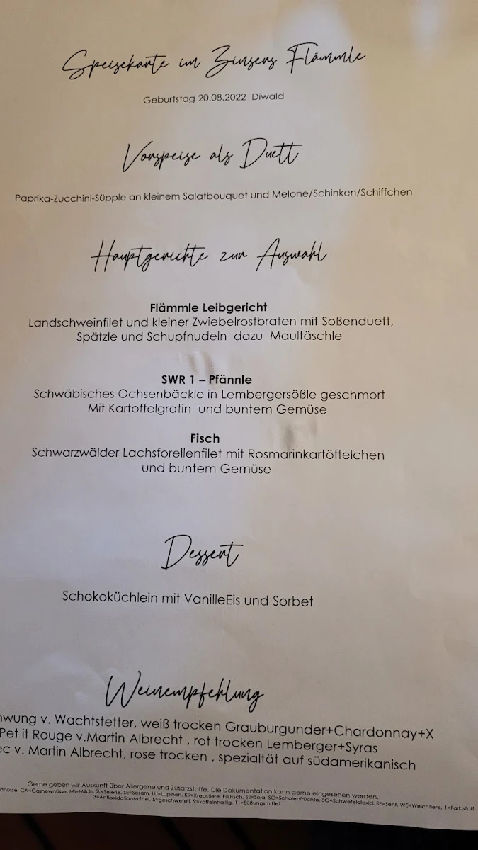 Speisekarte photo 4
