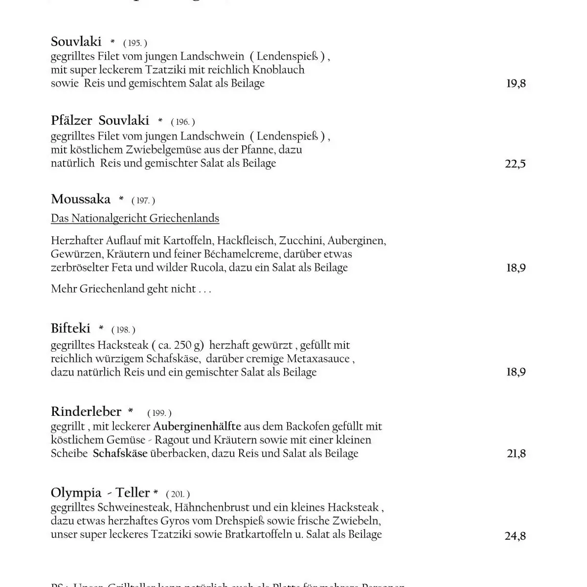 Speisekarte photo 2