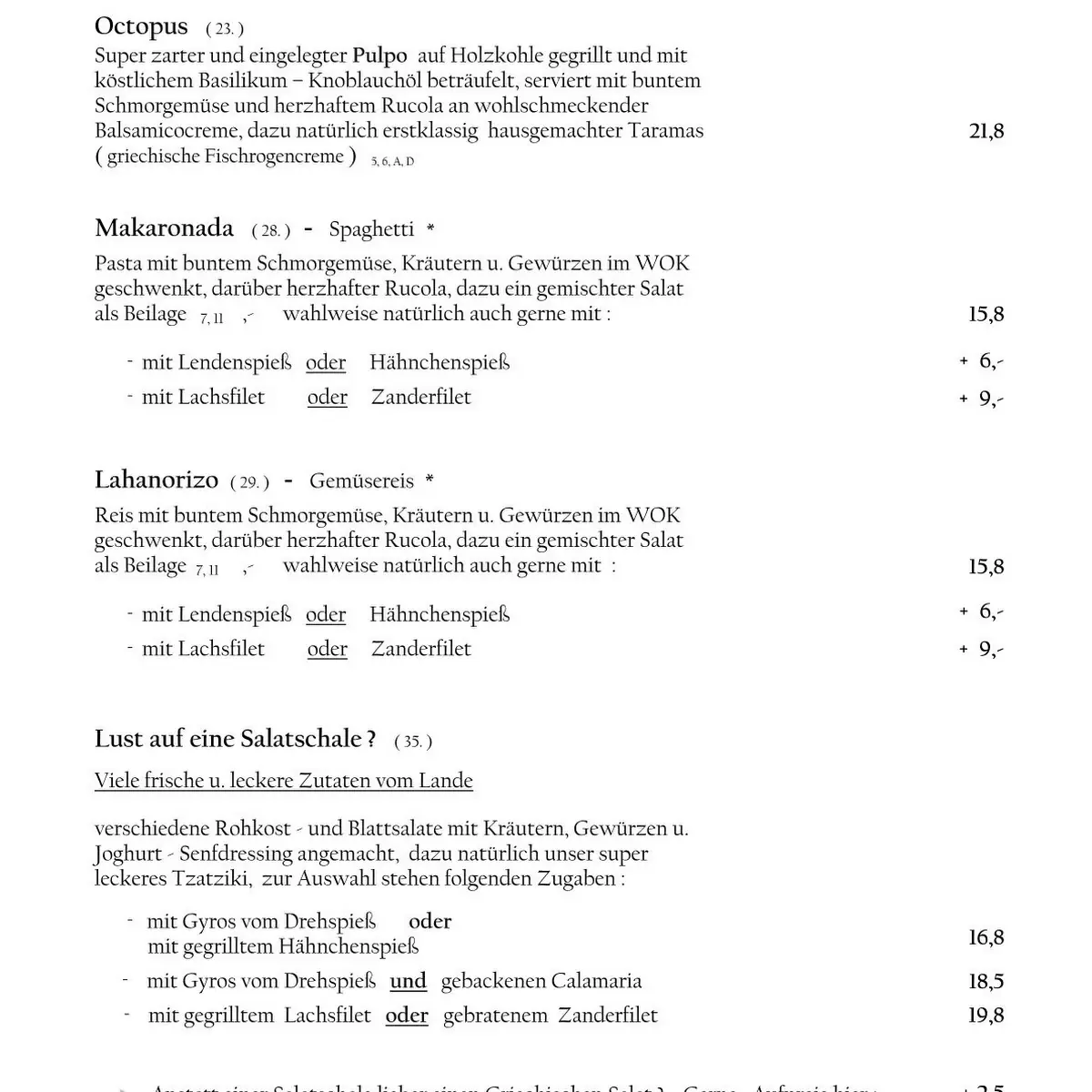 Speisekarte photo 8