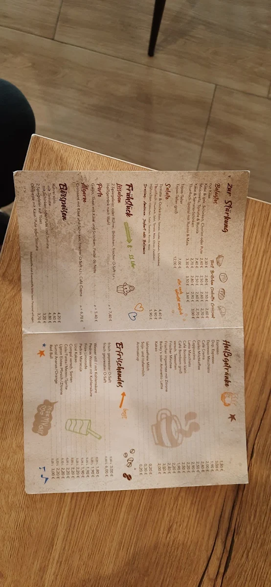 Speisekarte, Café Bom Dia