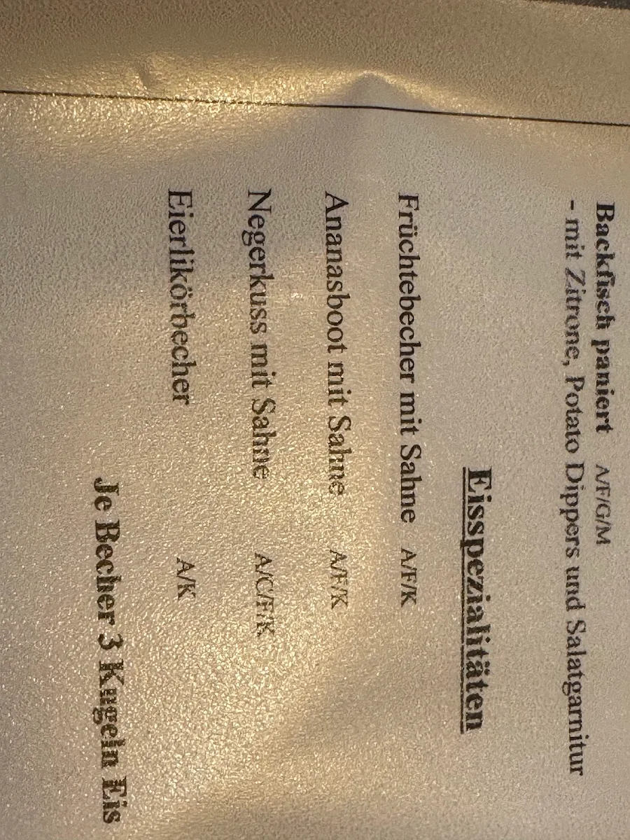 Speisekarte photo 2