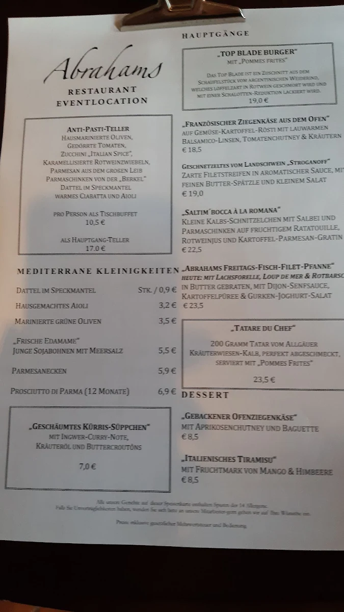 Speisekarte photo 2