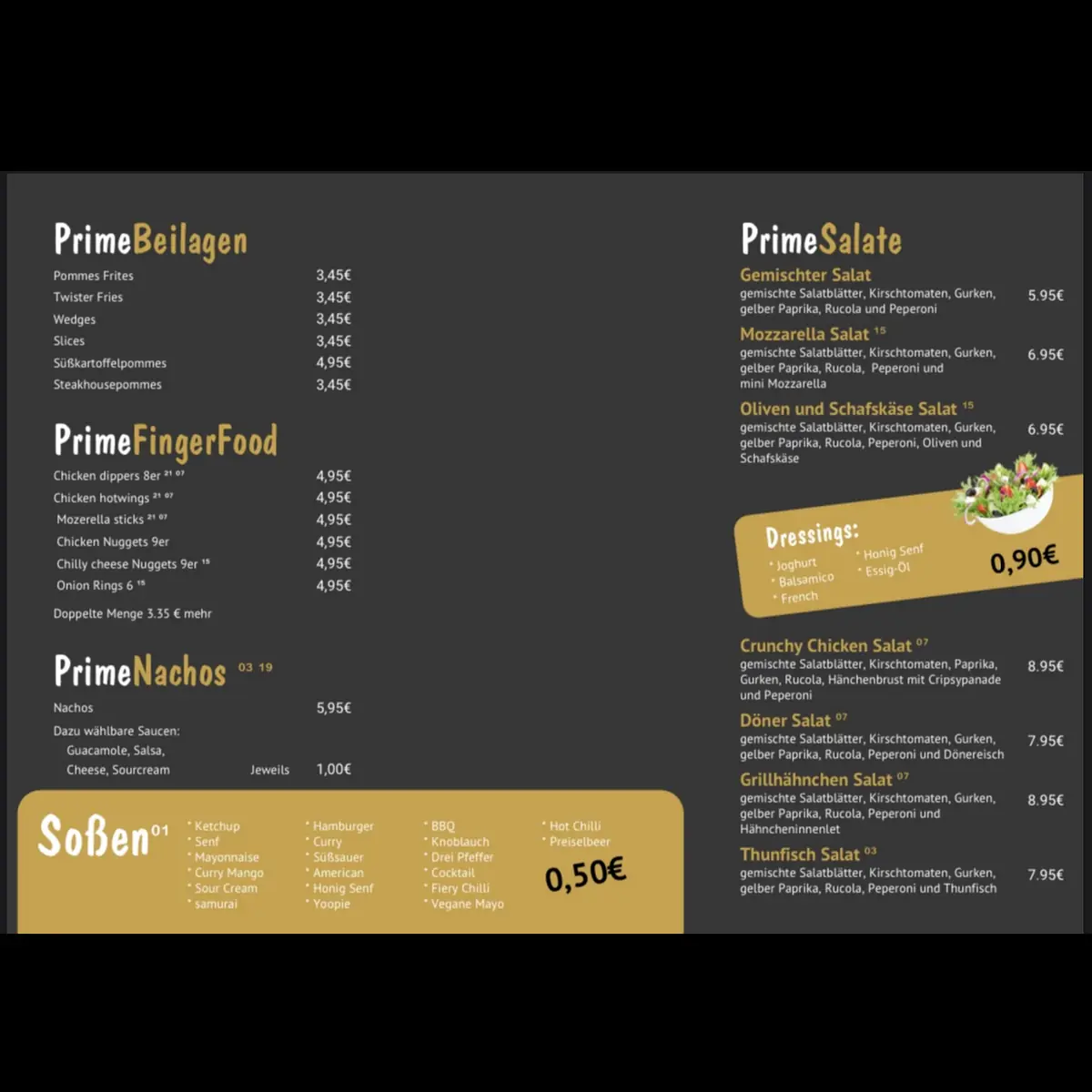 Speisekarte, Eat Prime Dortmund