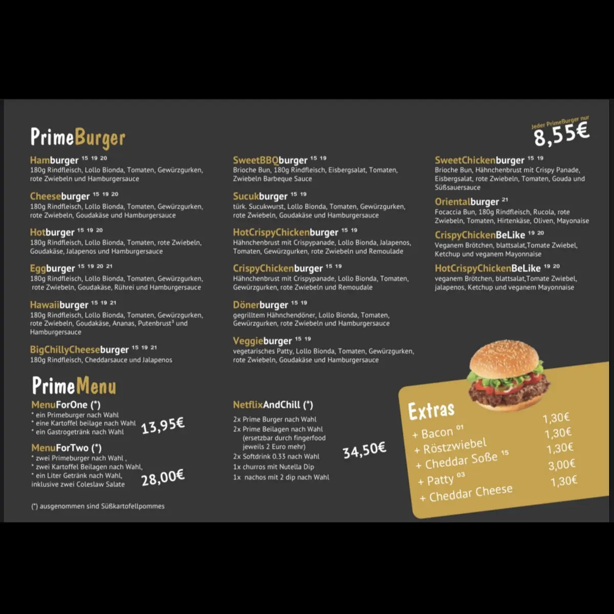 Speisekarte, Eat Prime Dortmund