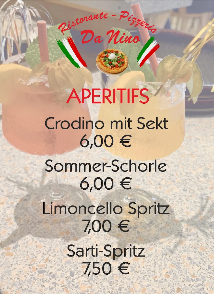 Speisekarte, Ristorante - Pizzeria Da Nino