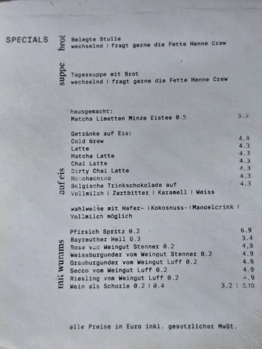 Speisekarte photo 3