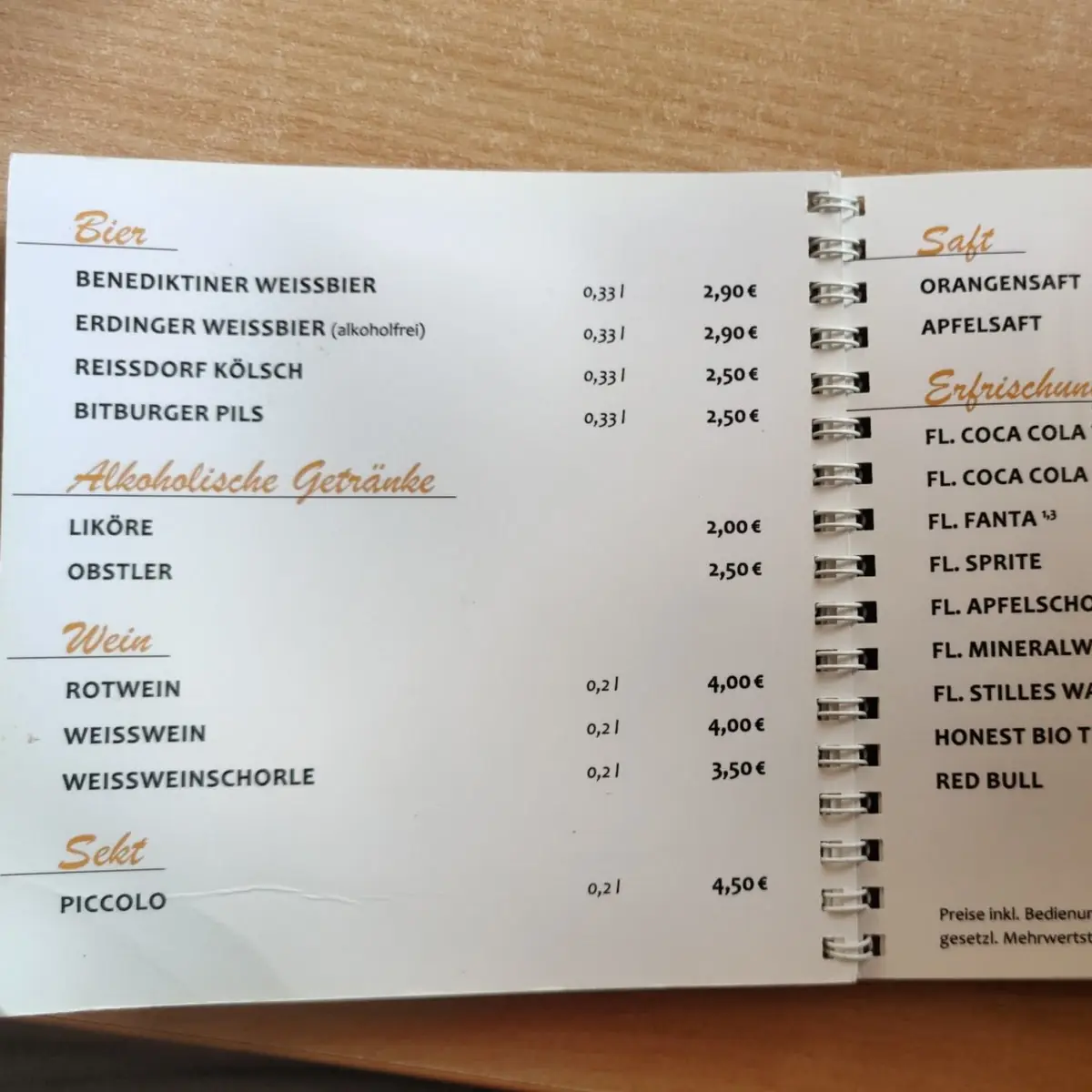 Speisekarte photo 1
