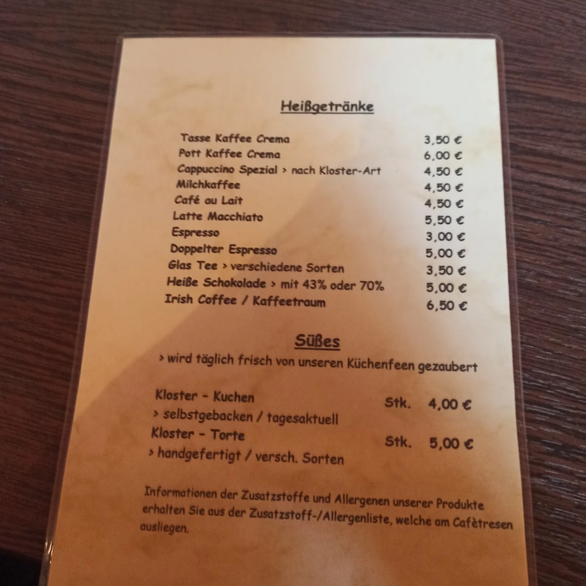 Speisekarte photo 1