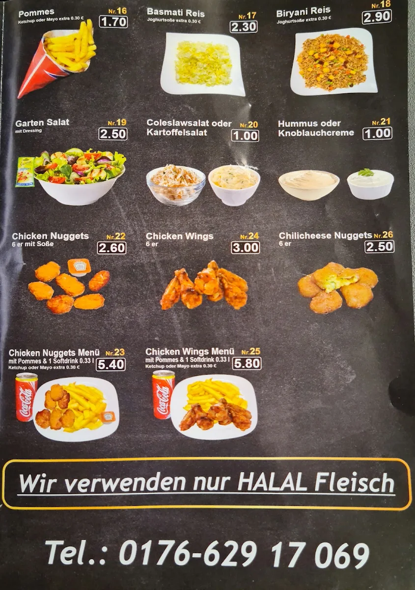 Speisekarte, Palmen Grill Mannheim