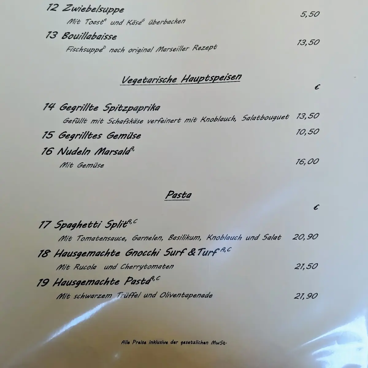 Speisekarte photo 2