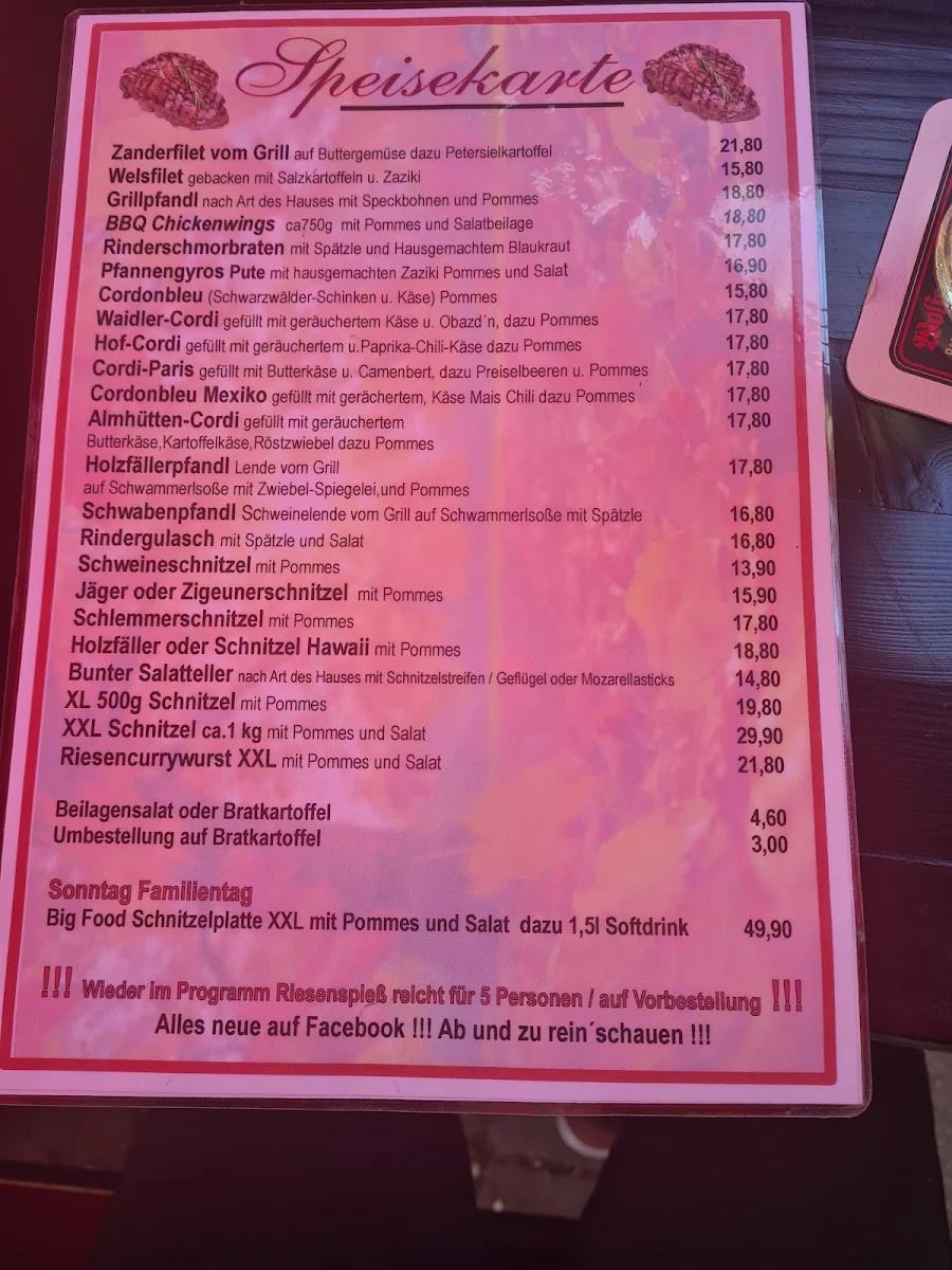 Speisekarte photo 5