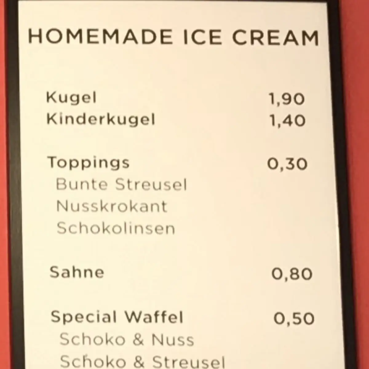 Speisekarte photo 1