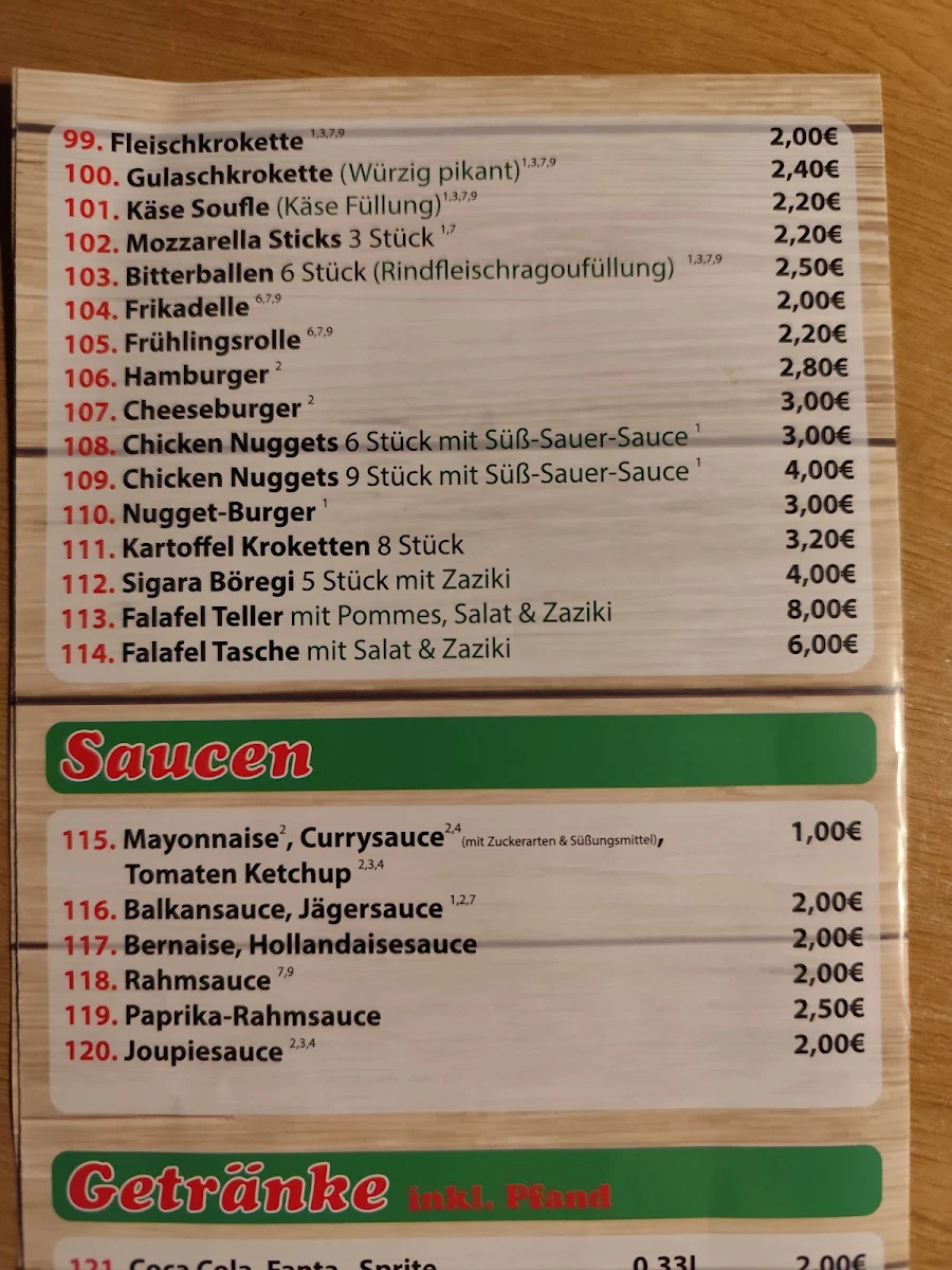 Speisekarte photo 2