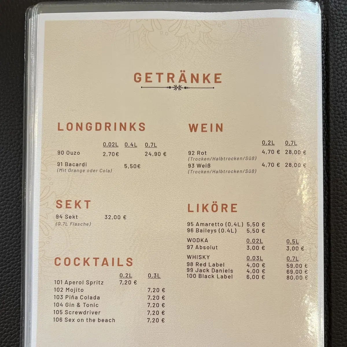 Speisekarte photo 4