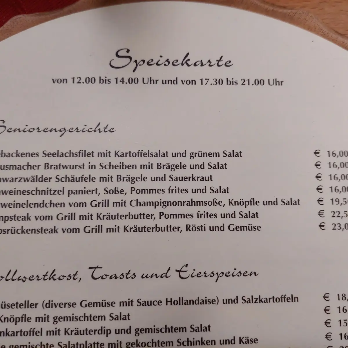 Speisekarte photo 6