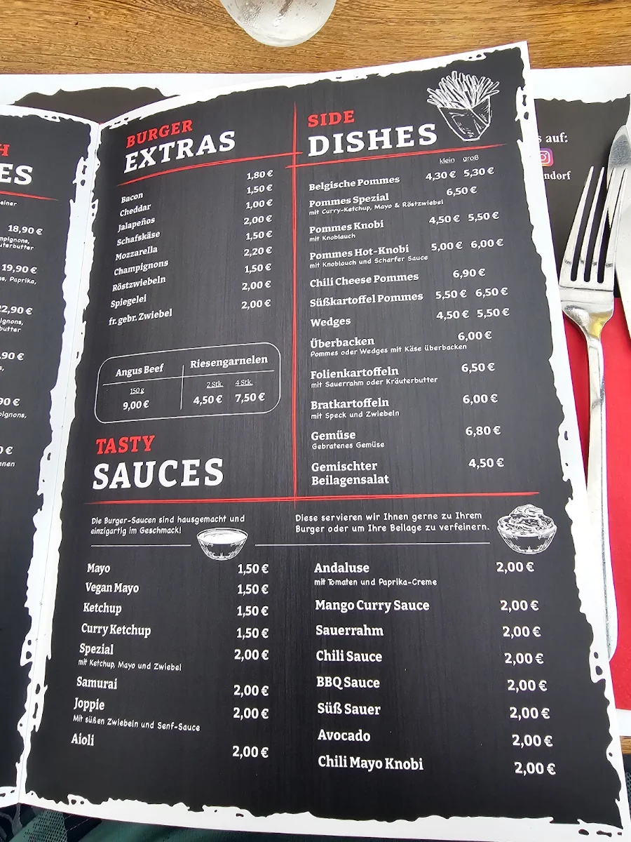 Speisekarte, Restaurant Butcha Sindorf
