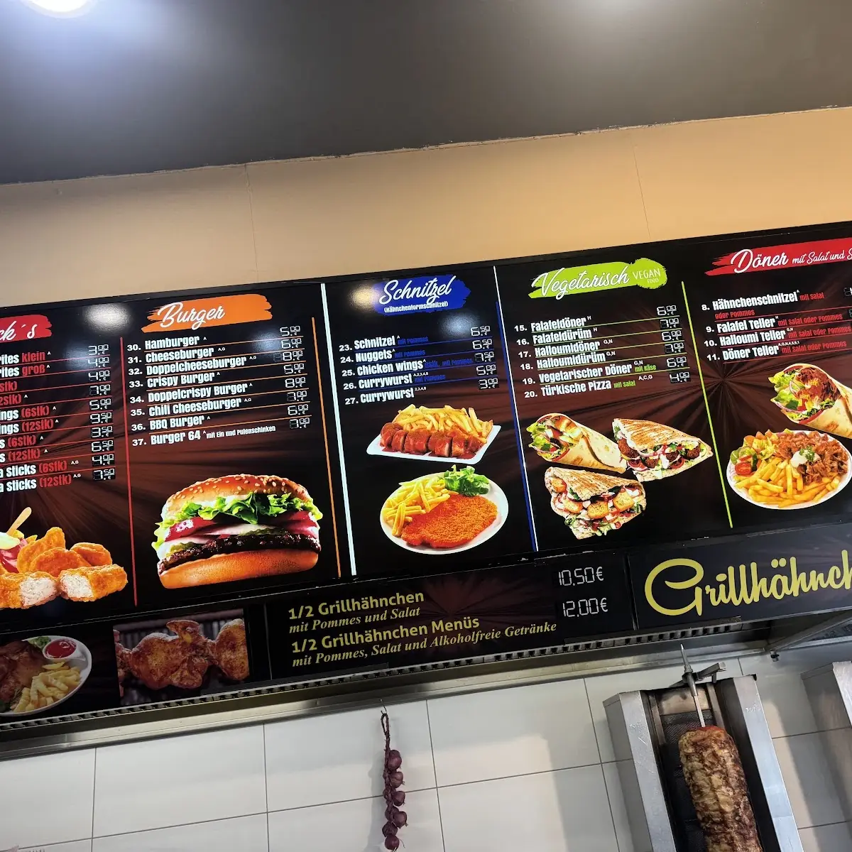 Speisekarte, Döner 64