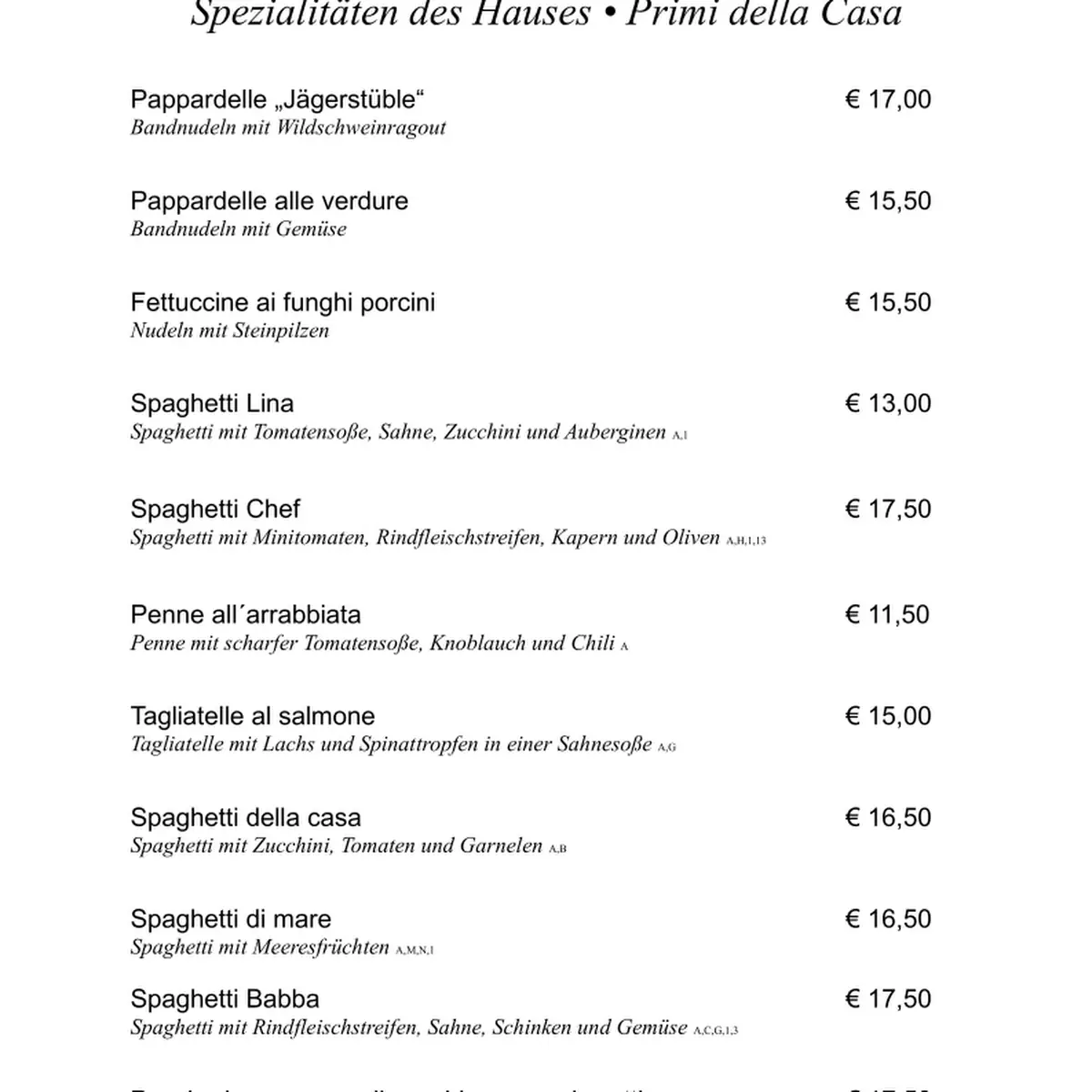 Speisekarte photo 4