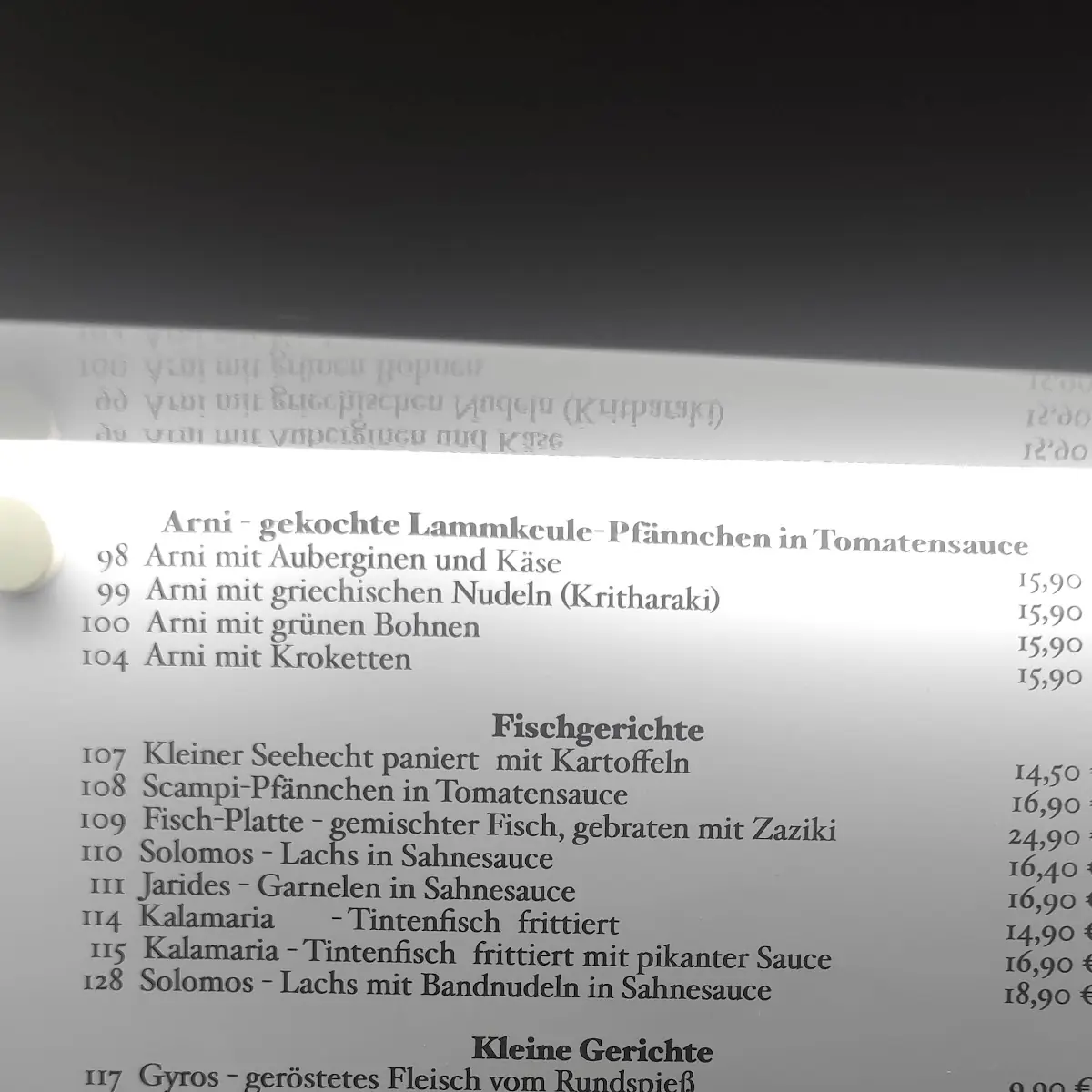 Speisekarte photo 3