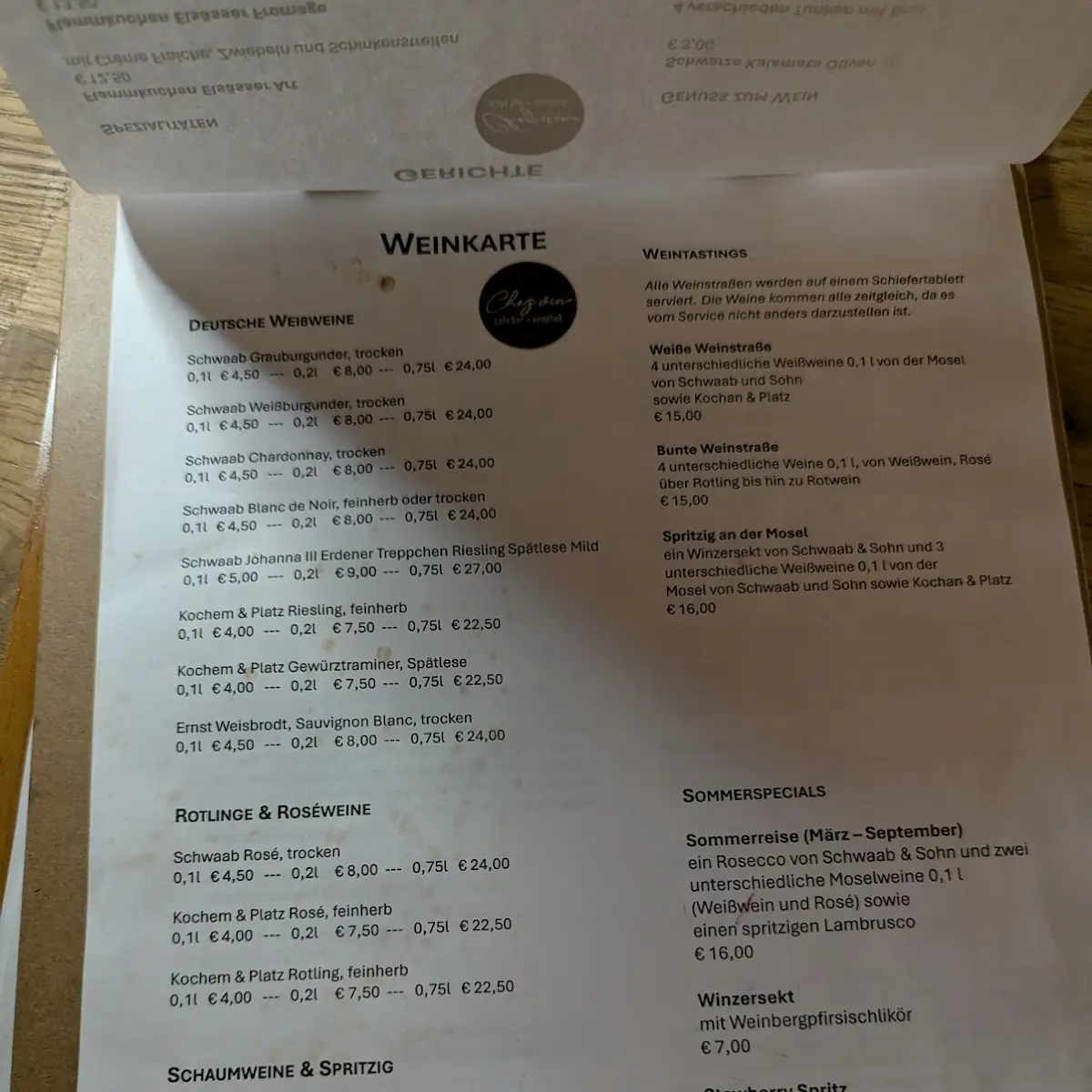 Speisekarte photo 1