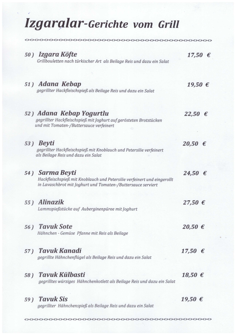 Speisekarte photo 3