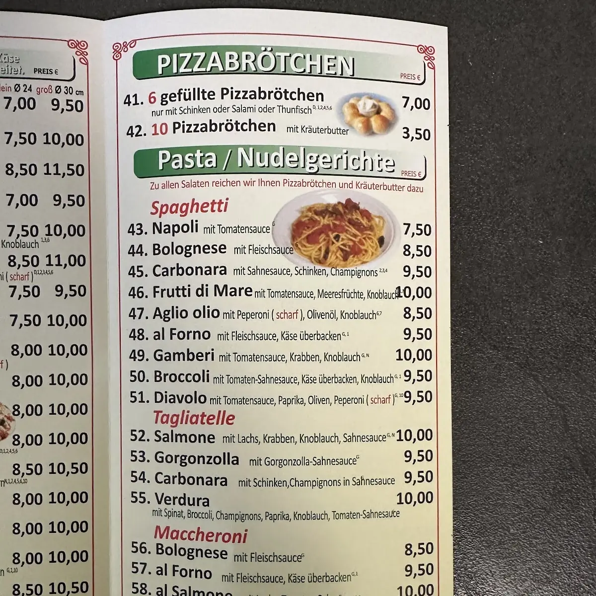 Speisekarte photo 3