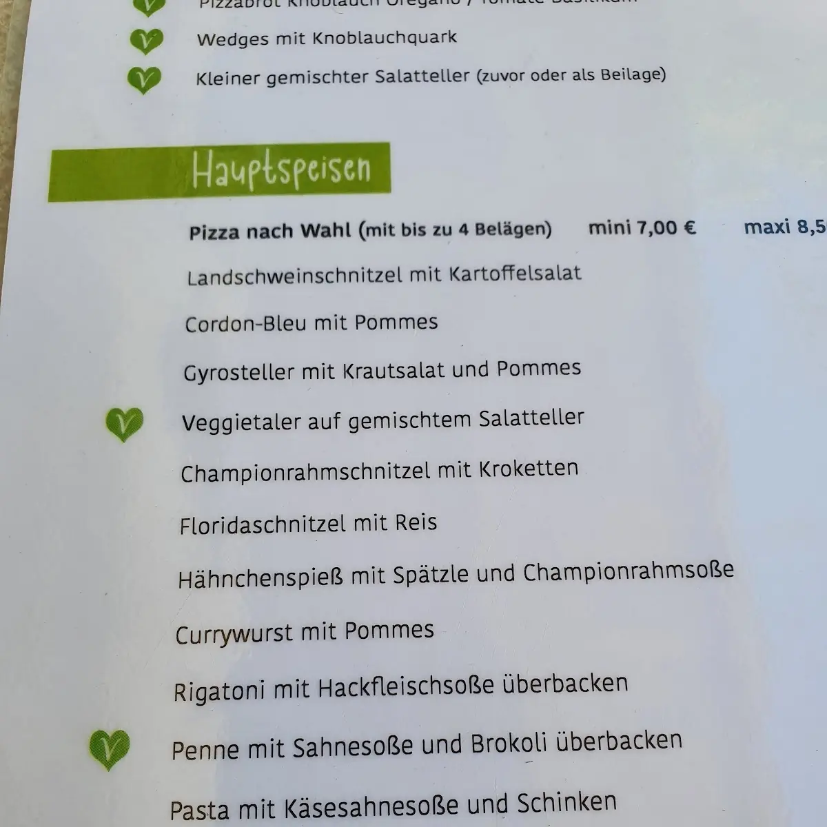Speisekarte photo 2