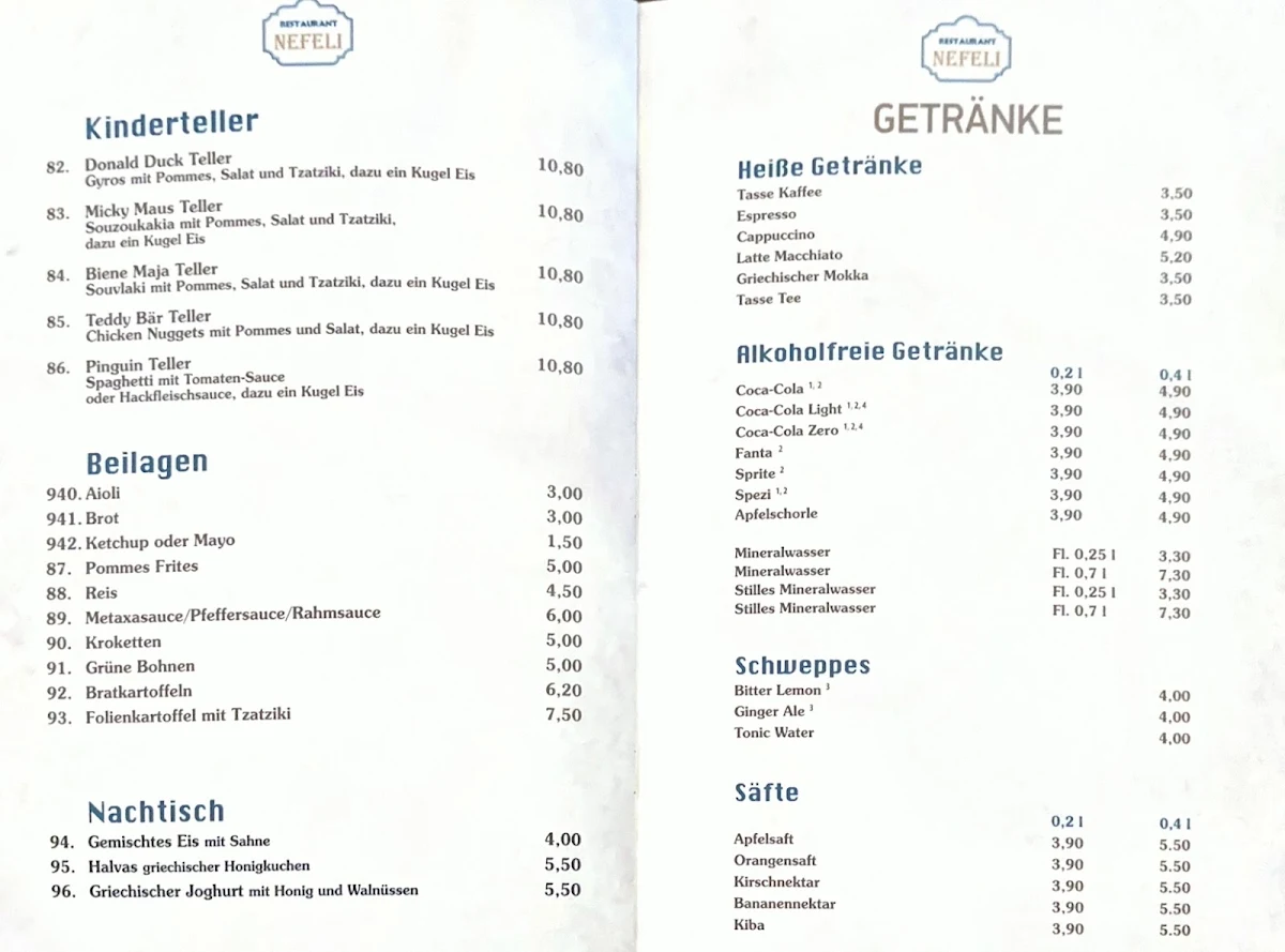 Speisekarte photo 1