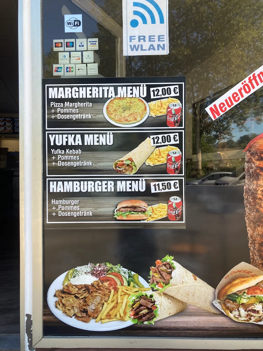 Speisekarte, Best Döner Pizza