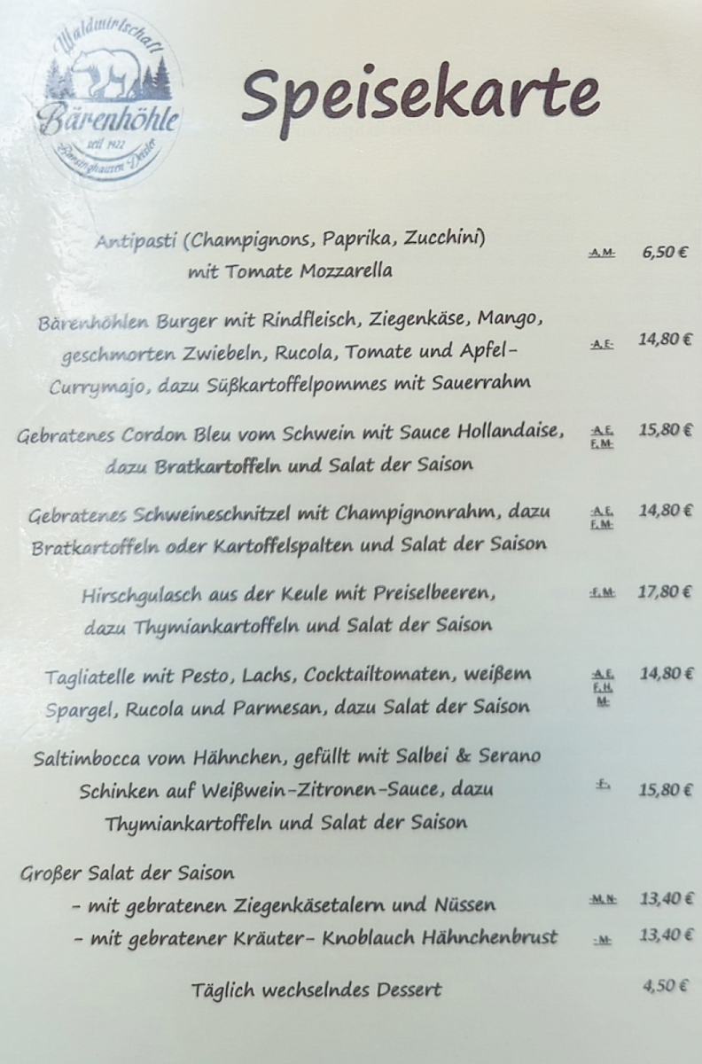 Speisekarte photo 3