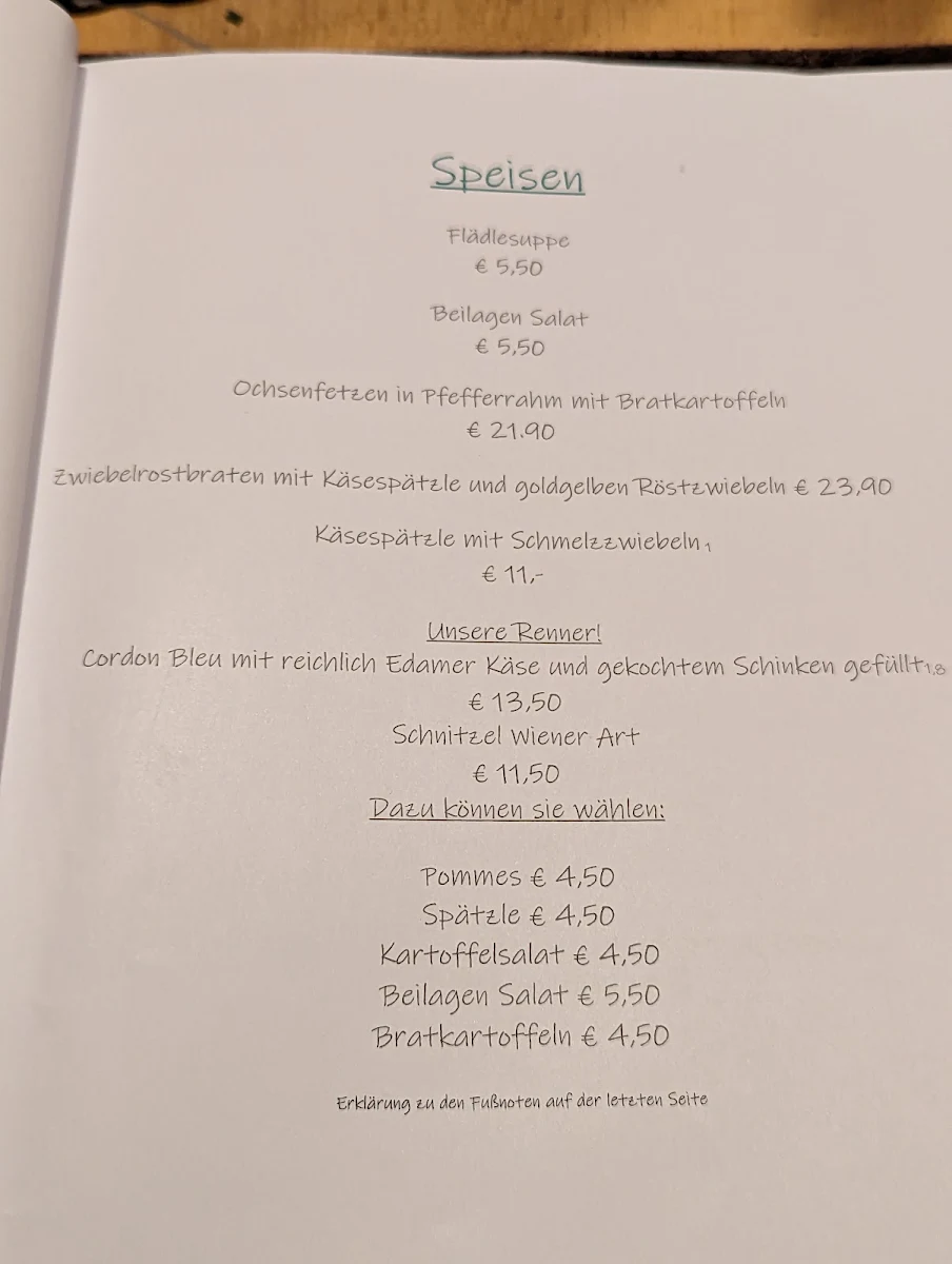 Speisekarte photo 2