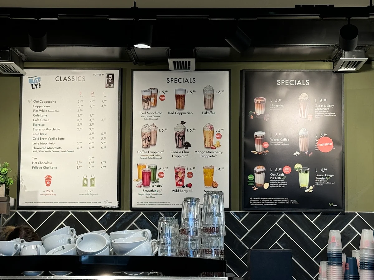 Speisekarte, Coffee Fellows - Kaffee, Bagels, Frühstück