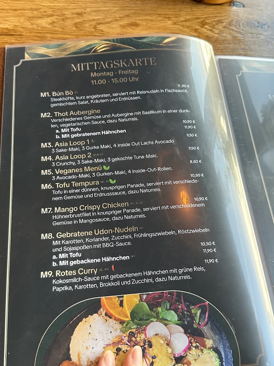 Speisekarte, Asia Loop Kassel