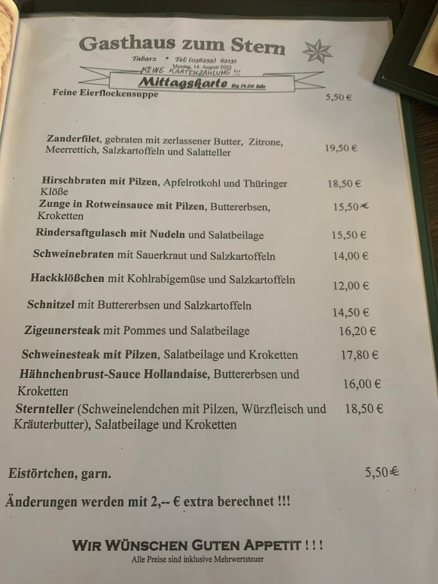 Speisekarte photo 1